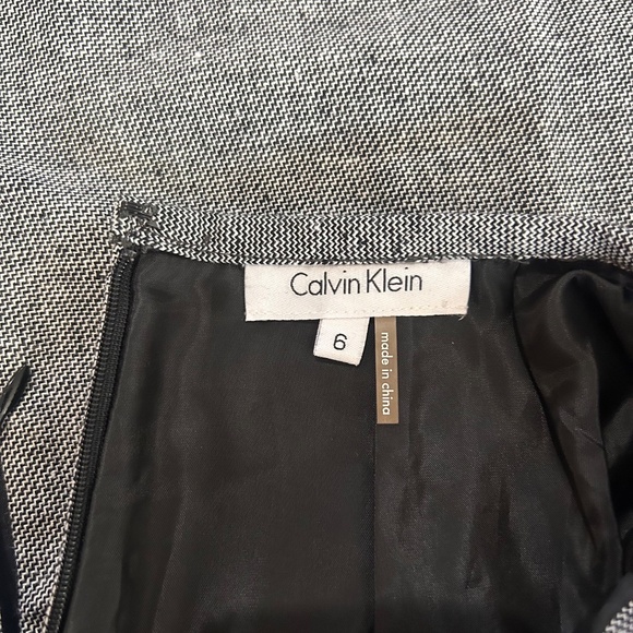 Calvin Klein Gray Linen Tweed-look Pencil Skirt - Picture 5 of 8
